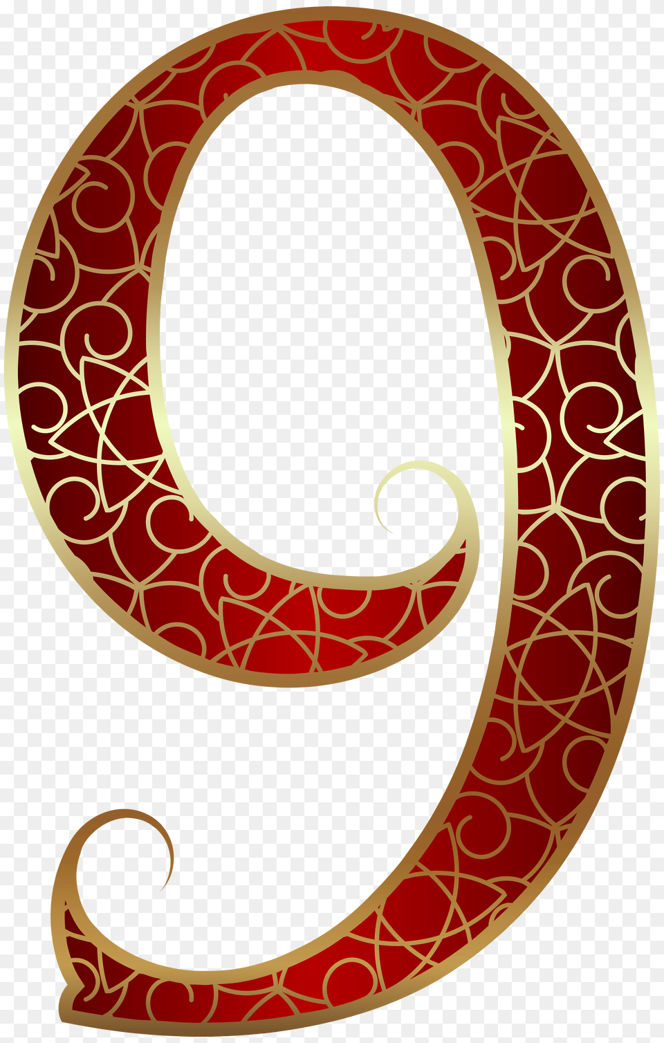 Gold Red Number Nine Clip Art, Dynamite, Weapon, Text Free Transparent Png