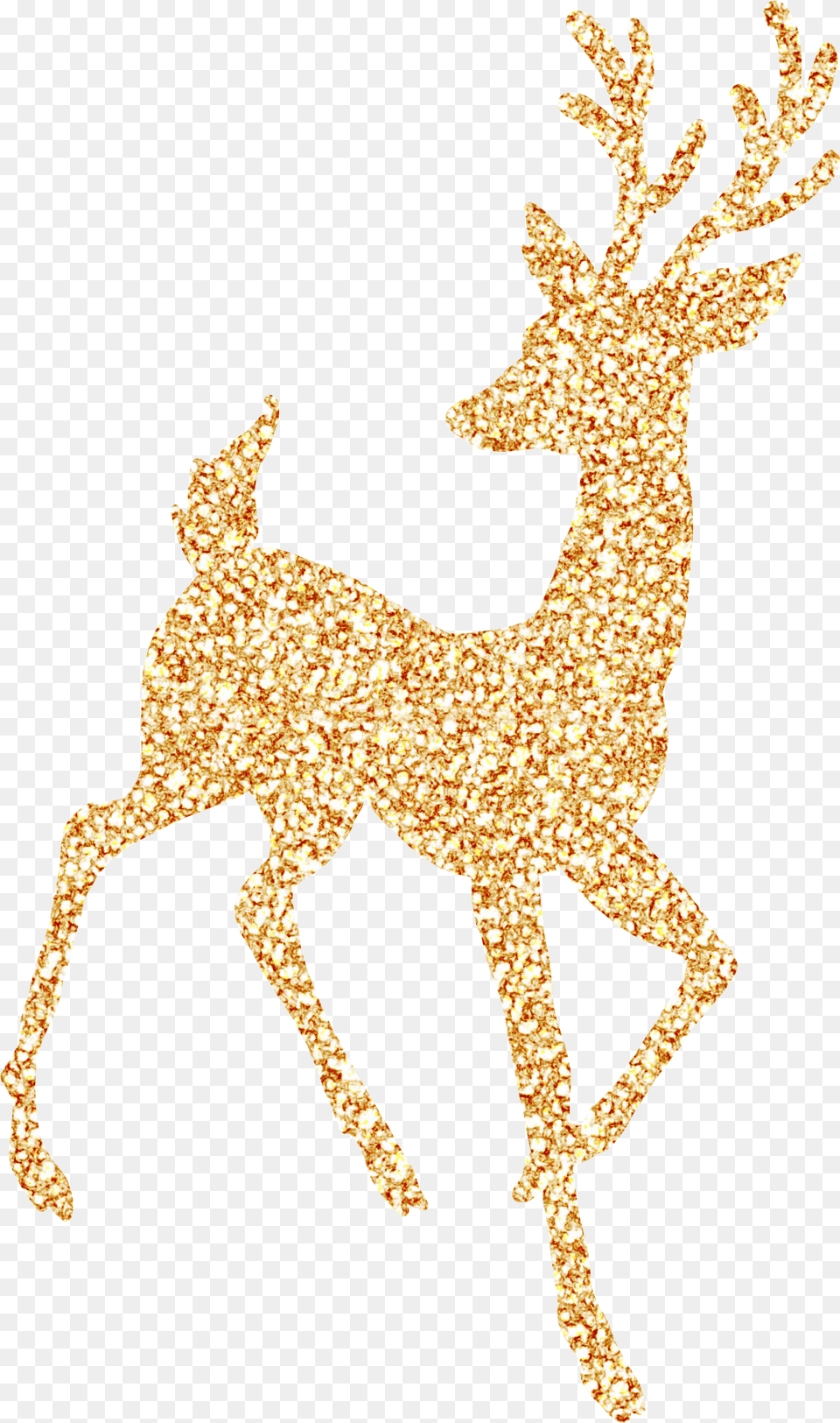 Gold Reindeer Clipart Glitter Reindeer Clipart Png