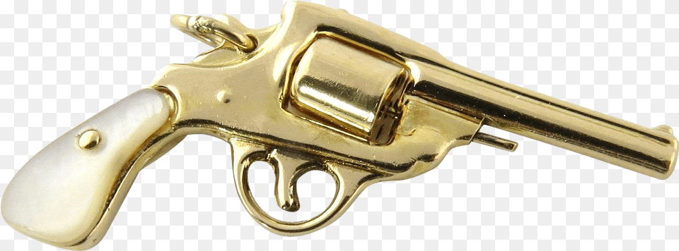 Gold Revolver, Firearm, Gun, Handgun, Weapon Free Png