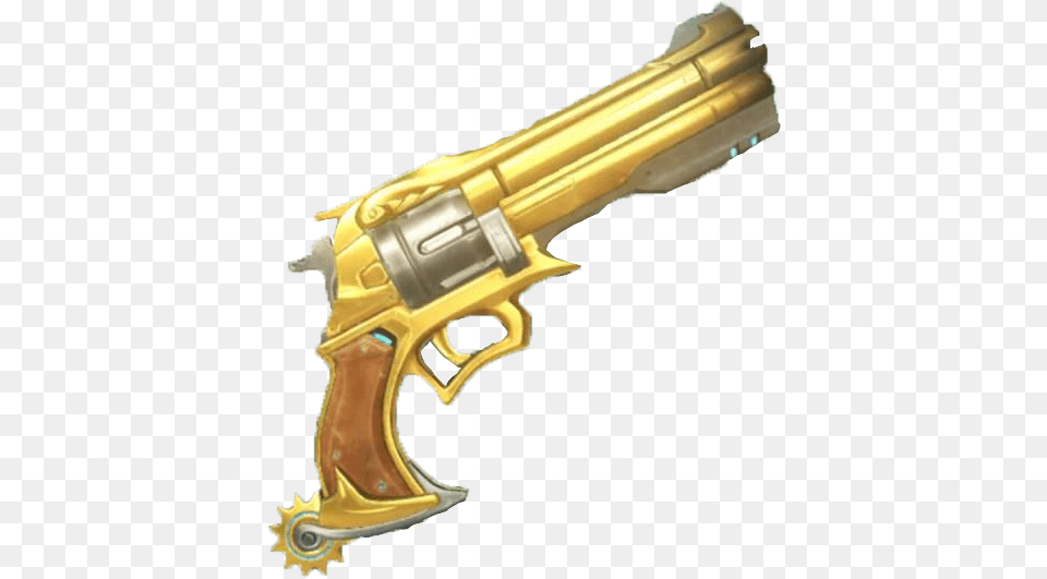 Gold Revolver Transparent U0026 Clipart Free Download Ywd Overwatch Golden Gun, Firearm, Handgun, Weapon Png Image