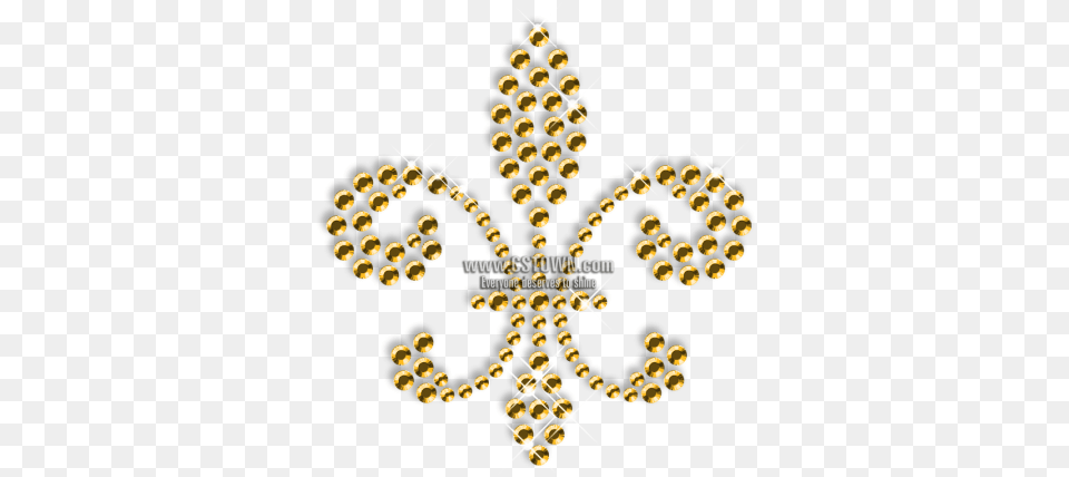 Gold Rhinestud Fleur De Lis Pattern Motif, Accessories, Chandelier, Lamp, Jewelry Png Image