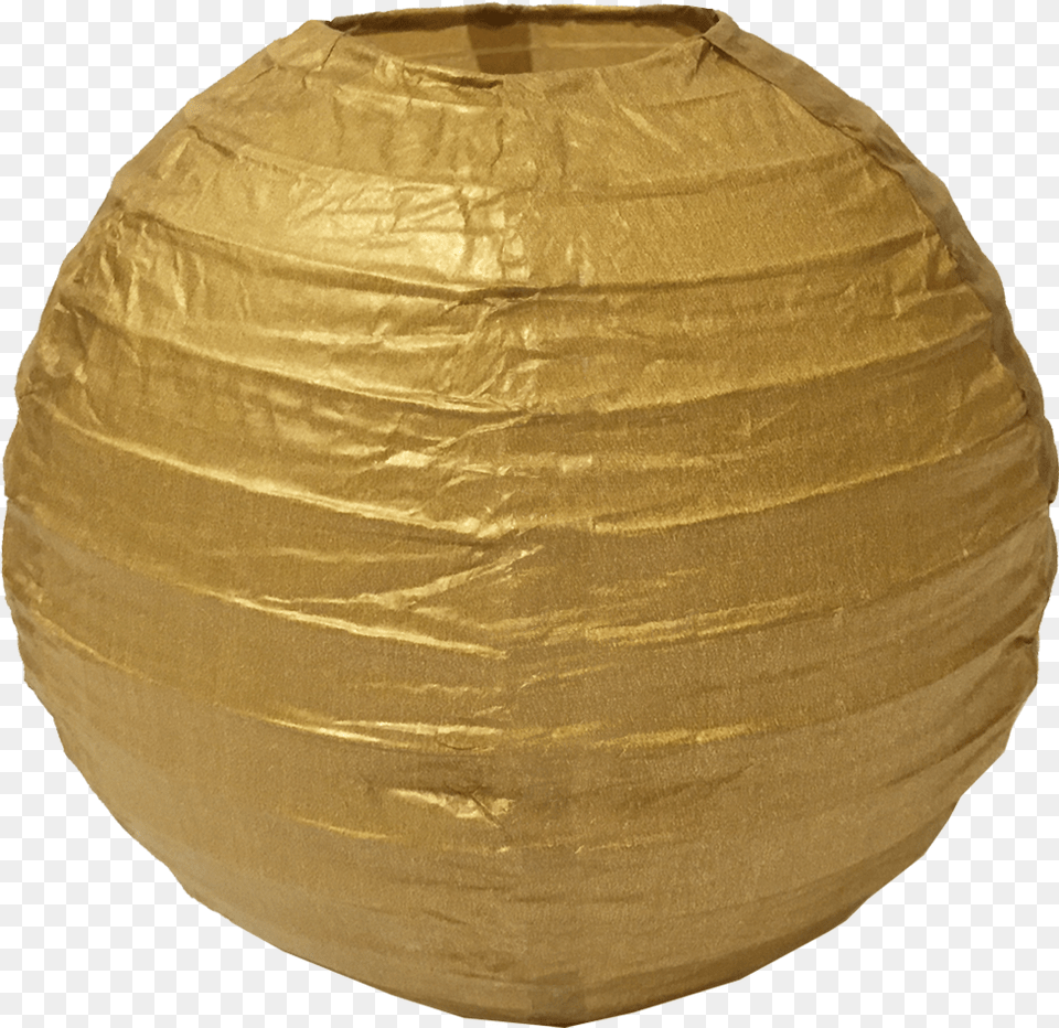 Gold Ribbed Paper Lanterns Paper Lantern, Lamp, Lampshade, Sphere Free Png