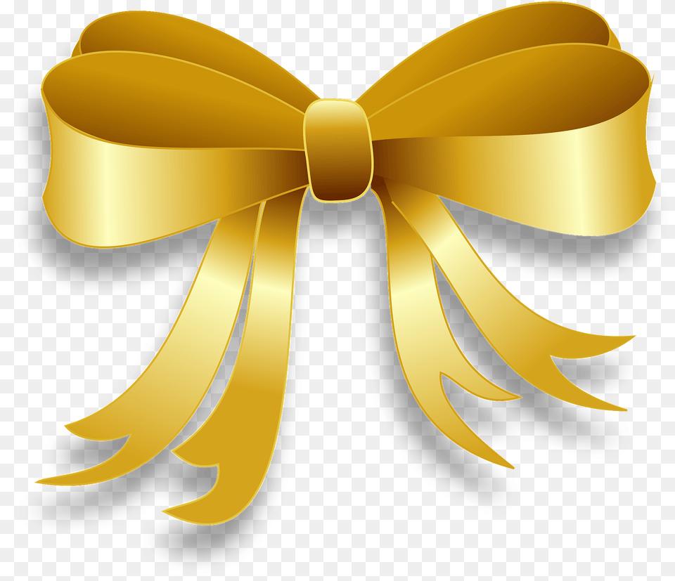 Gold Ribbon Bow Clipart, Accessories, Formal Wear, Tie Free Transparent Png