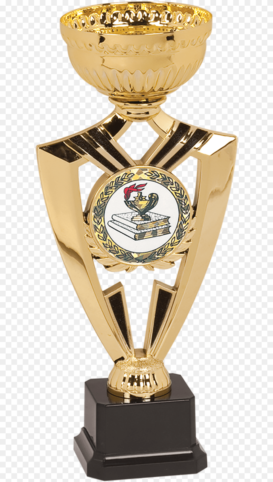 Gold Ribbon Cup Trophy Trophy, Bottle, Cosmetics, Perfume Free Png
