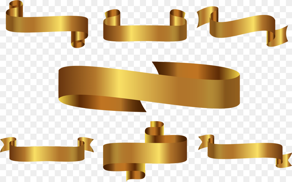 Gold Ribbon Vector Golden Ribbon Label Download 2716 Gold Ribbon Lace, Bronze, Treasure, Text Png Image