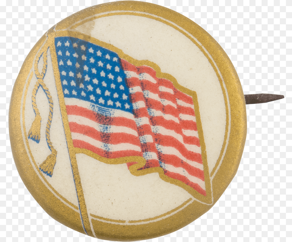 Gold Rim United States Flag Emblem, Badge, Logo, Symbol Free Transparent Png
