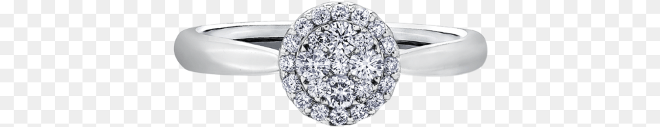 Gold Ring For Women T H Baker White Gold Round Diamond Pave Ring Accessories, Gemstone, Jewelry, Silver Png Image