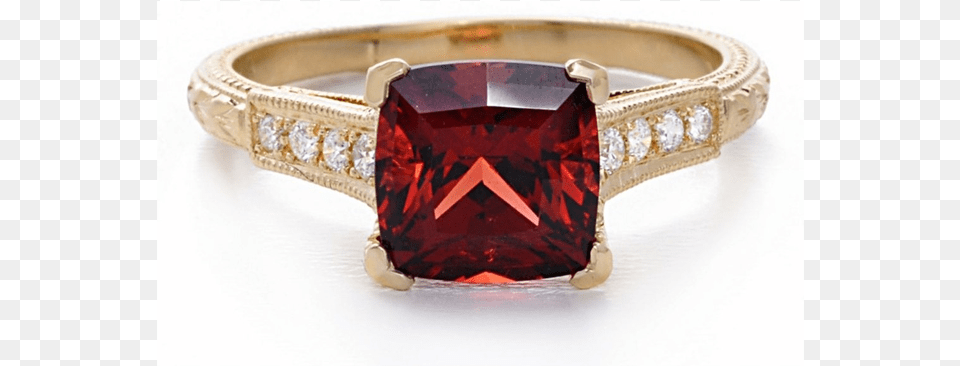 Gold Ring With Stones Maroon, Accessories, Jewelry, Gemstone, Diamond Free Png Download
