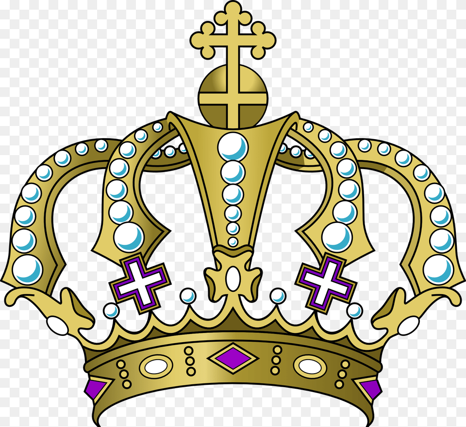 Gold Royal Crown Clipart Purple And Gold Crown, Accessories, Jewelry, Bulldozer, Machine Png Image
