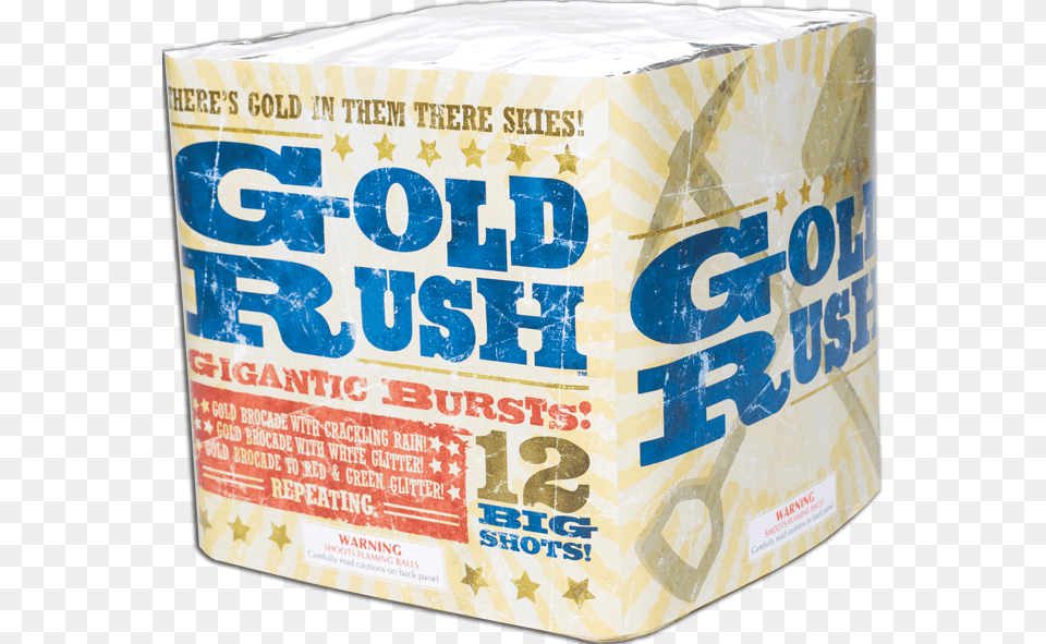 Gold Rush Aerial Repeater Fireworks Gold Rush Firework, Box, Advertisement, Poster, Cardboard Free Png Download