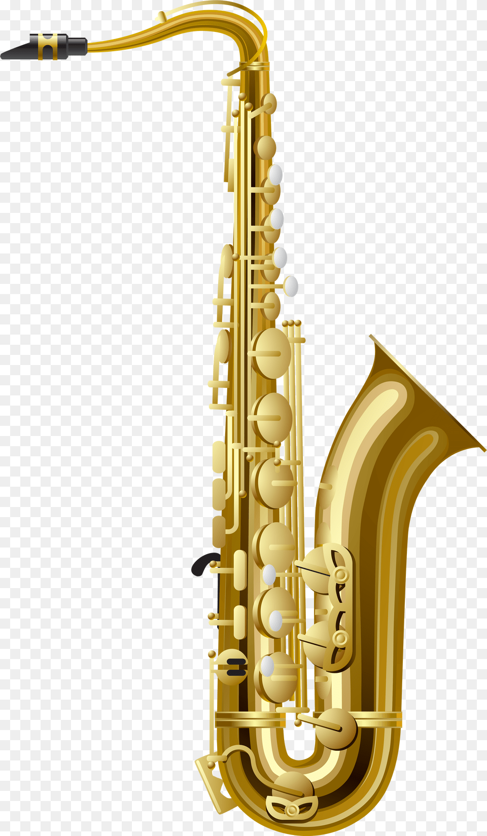 Gold Saxophone Clipart, Musical Instrument, Chandelier, Lamp Png Image