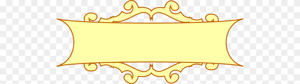 Gold Scroll Banner Clip Art, Text, Document, Animal, Fish Free Png Download