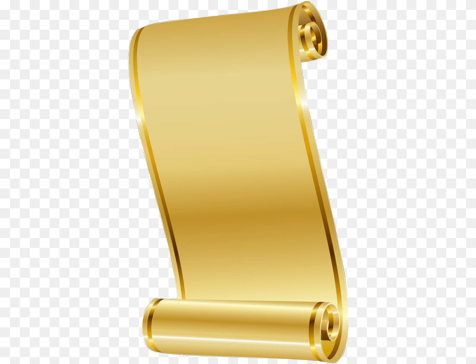 Gold Scroll Paper Scroll Paper, Text, Document, Mailbox Png Image