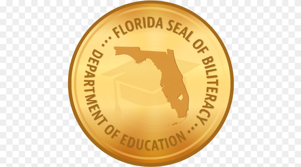 Gold Seal Of Biliteracy, Disk, Coin, Money, Wedding Png