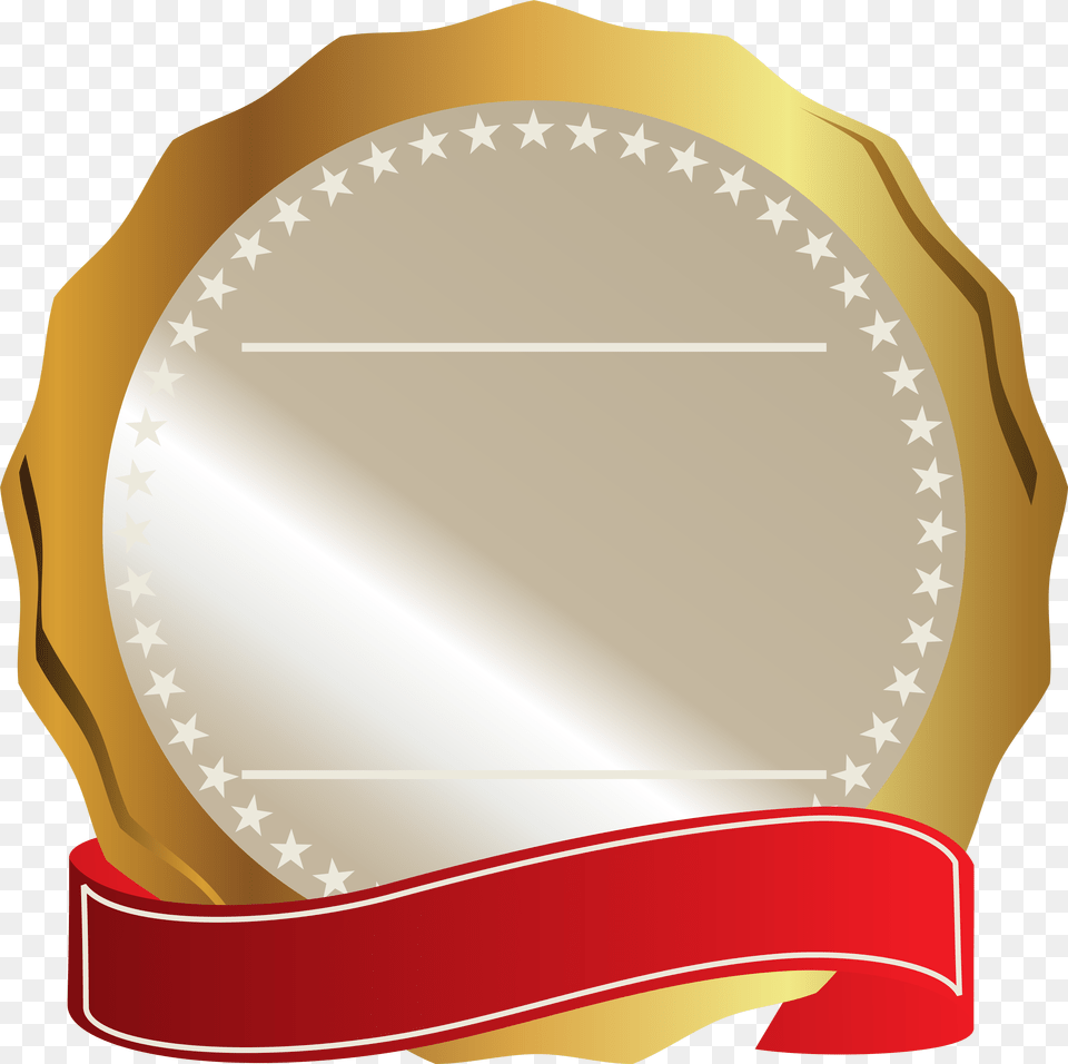 Gold Seal With Red Ribbon Clipart Image, Trophy, Gold Medal Free Transparent Png