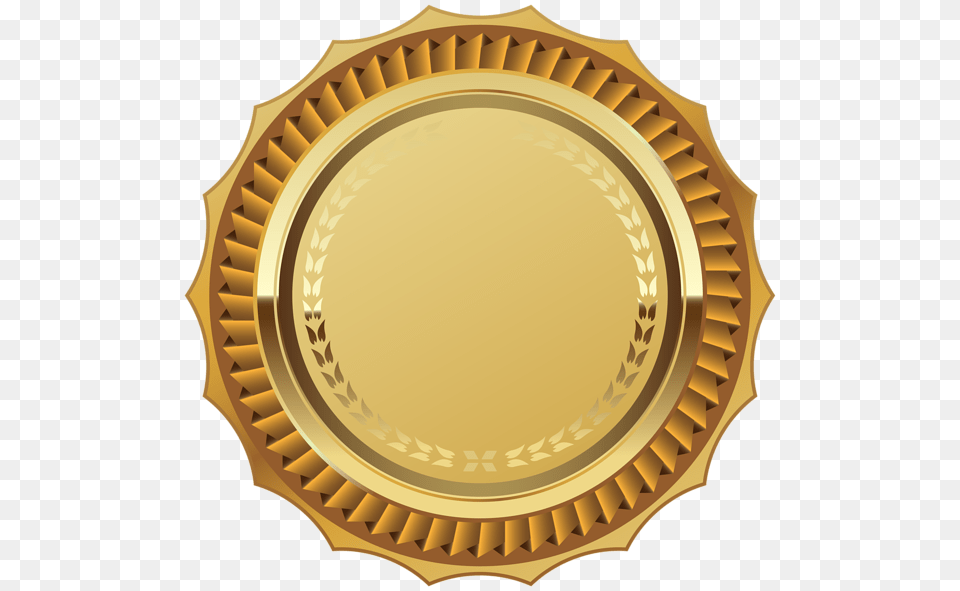 Gold Seal With Ribbon Clipart Png