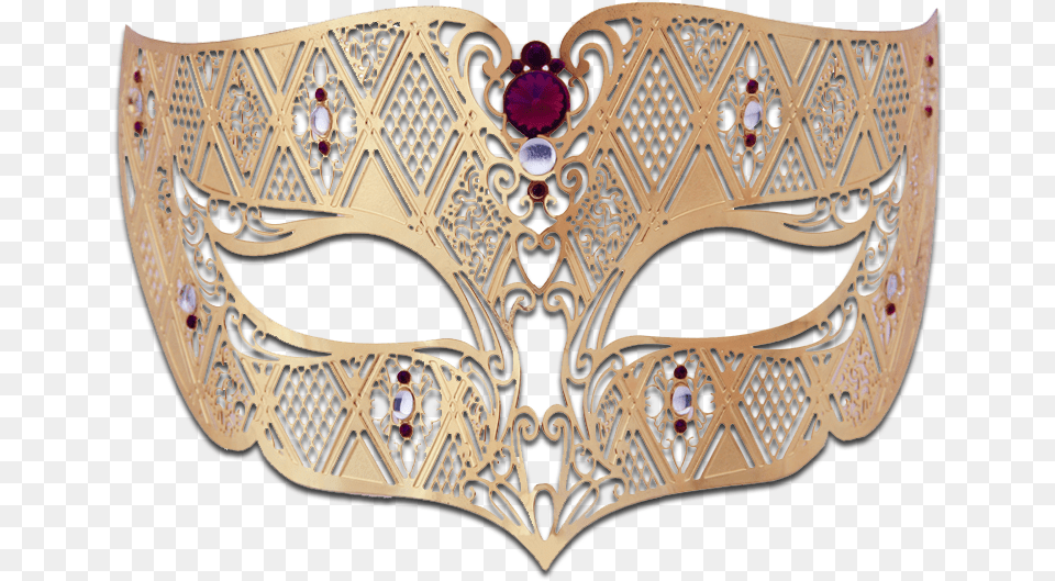 Gold Series Diamond Design Laser Cut Venetian Masquerade Mask Free Transparent Png