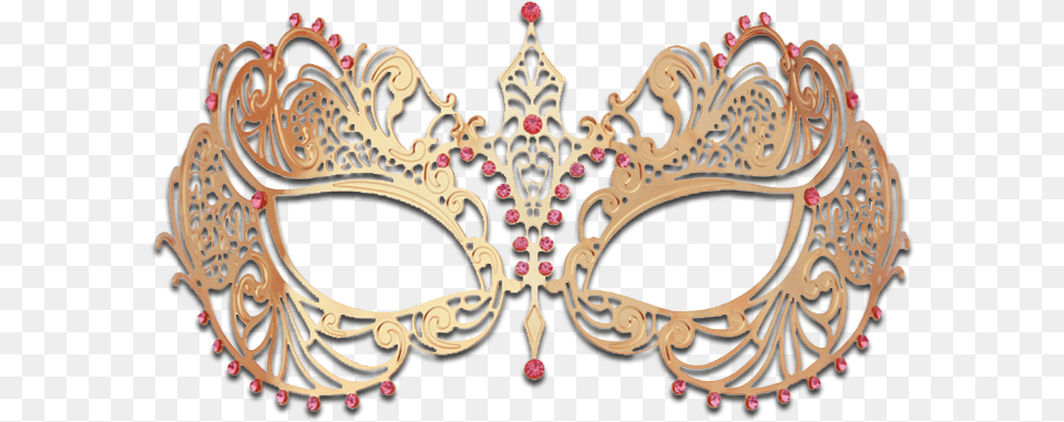 Gold Series Laser Cut Metal Venetian Pretty Masquerade Mask, Accessories, Jewelry, Chandelier, Lamp Png Image