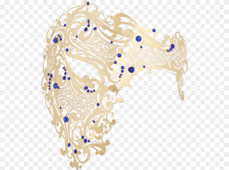 Gold Series Signature Phantom Of The Opera Half Face Mask Mask, Graphics, Art, Pattern, Pottery Free Png Download