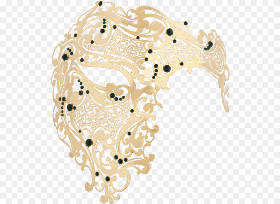 Gold Series Signature Phantom Of The Opera Half Face Opera Mask Gold, Art, Graphics, Pattern Free Png