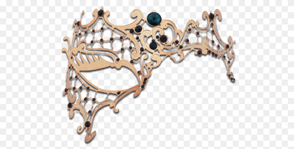 Gold Series Signature Phantom Of The Opera Venetian Mask, Bronze, Wood, Accessories, Animal Png Image