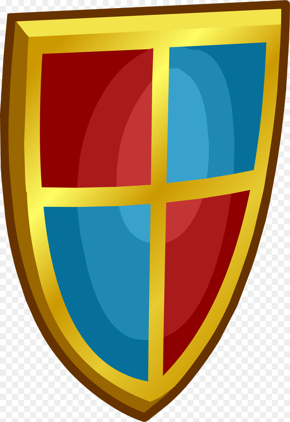 Gold Shield Club Penguin Shield, Armor Png Image