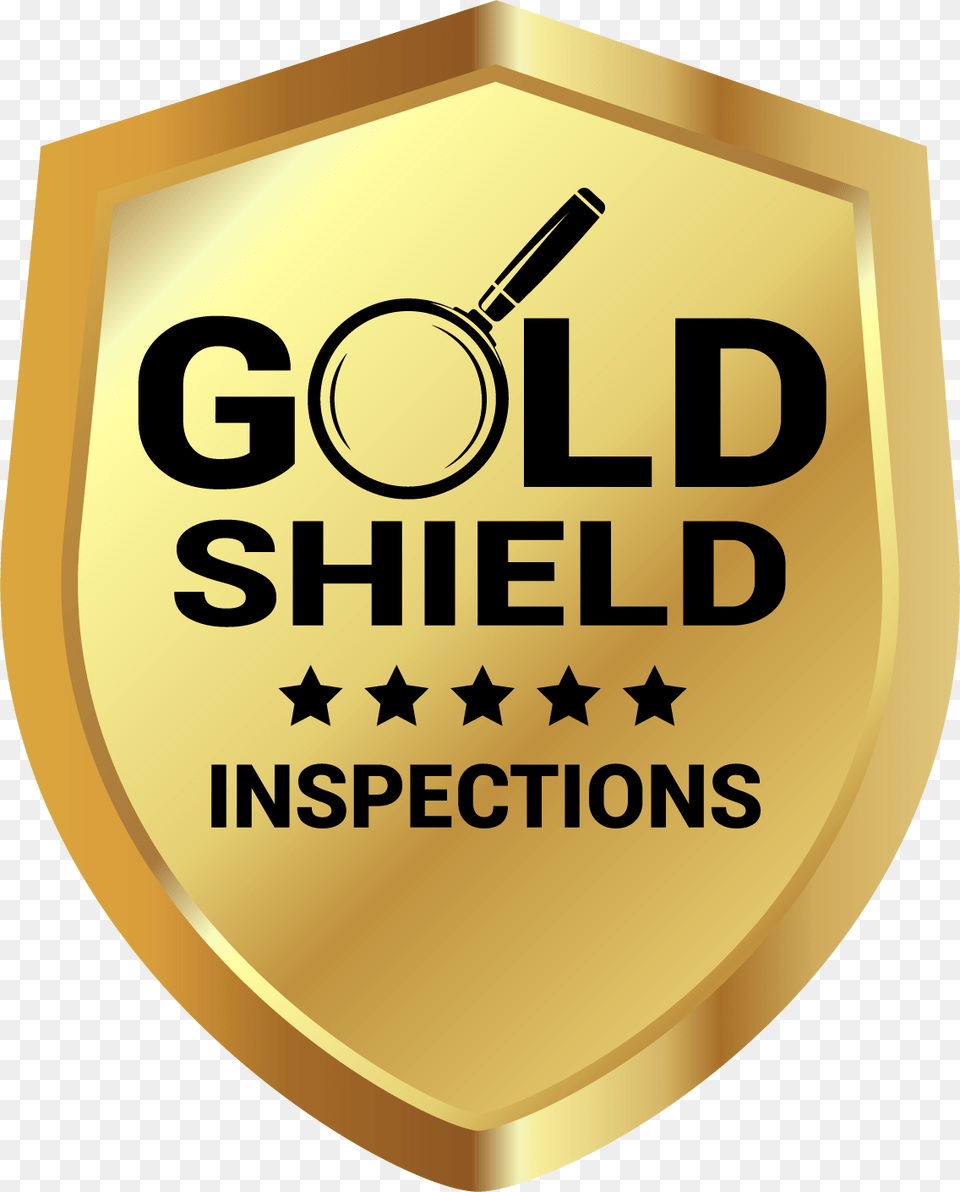 Gold Shield Inspections Circle, Badge, Logo, Symbol, Disk Free Png Download