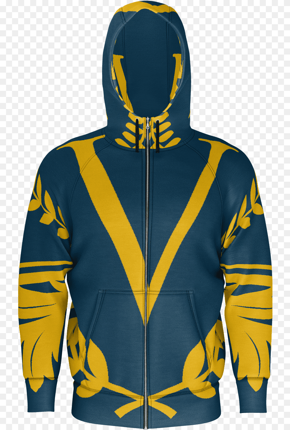 Gold Shield Navy Sweatshirt Hoodie, Clothing, Hood, Sweater, Knitwear Free Png