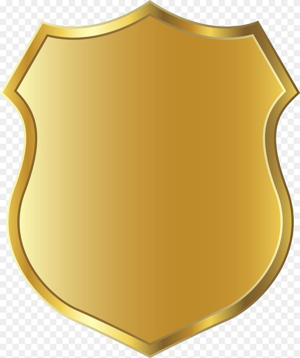 Gold Shield Transparent Clipart Police Badge Clipart Transparent Background, Armor, Blackboard Free Png