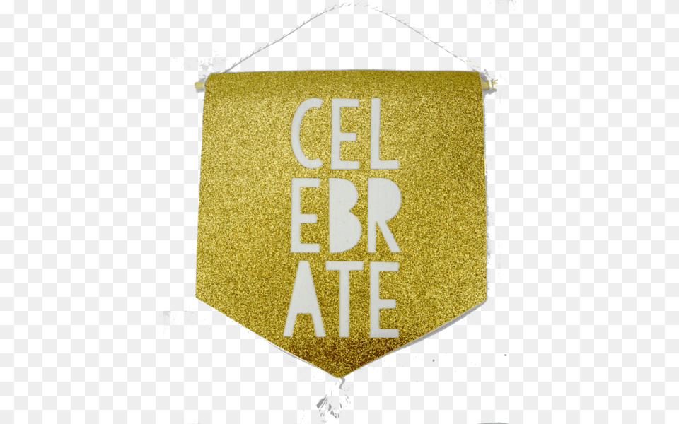 Gold Shimmery Sign With White Letters Quotcelebratequot Party, People, Person, Logo, Symbol Free Png Download