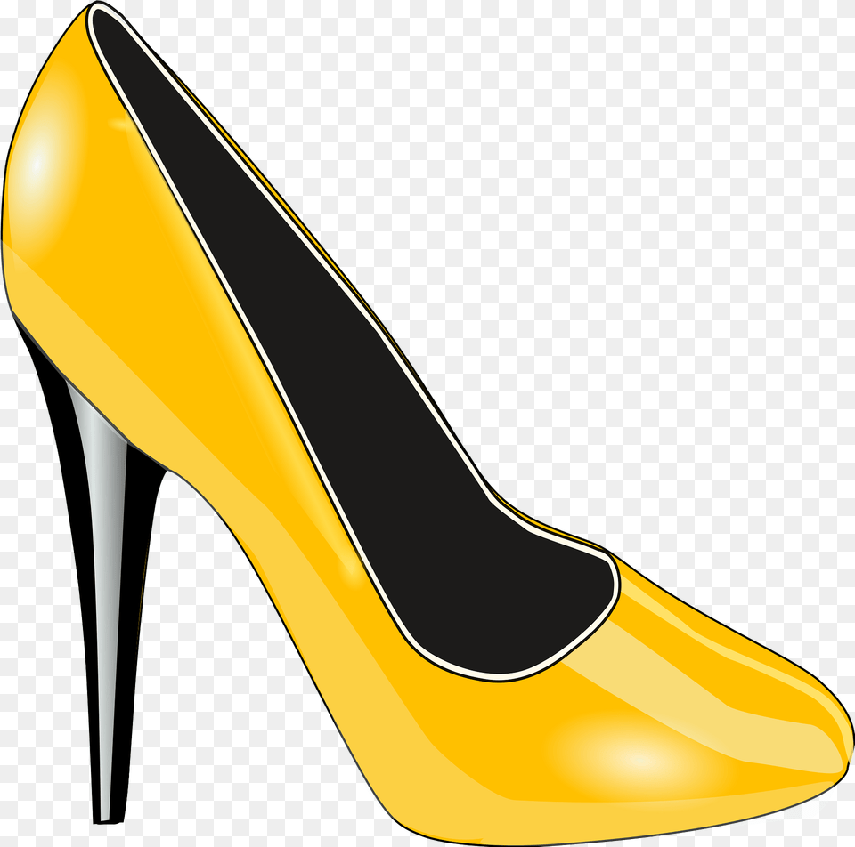 Gold Shoe Clipart, Clothing, Footwear, High Heel Png Image