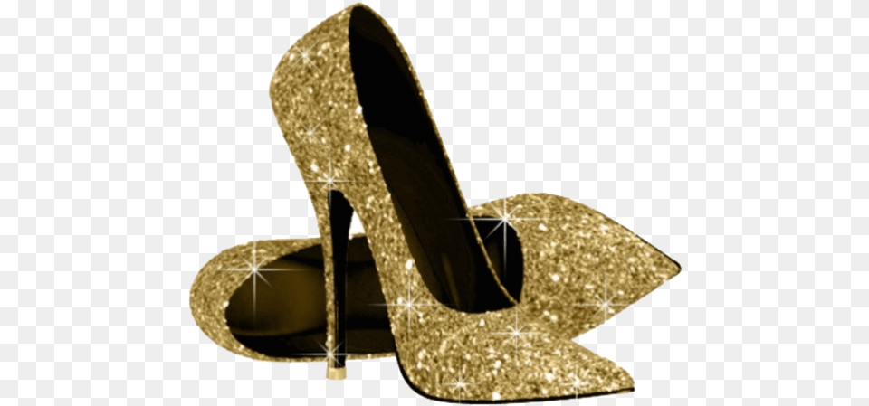 Gold Shoes, Clothing, Footwear, High Heel, Shoe Free Png Download