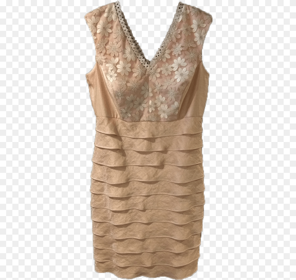 Gold Short Dress With Leaves And Lace Cocktail Dress, Blouse, Clothing Free Transparent Png