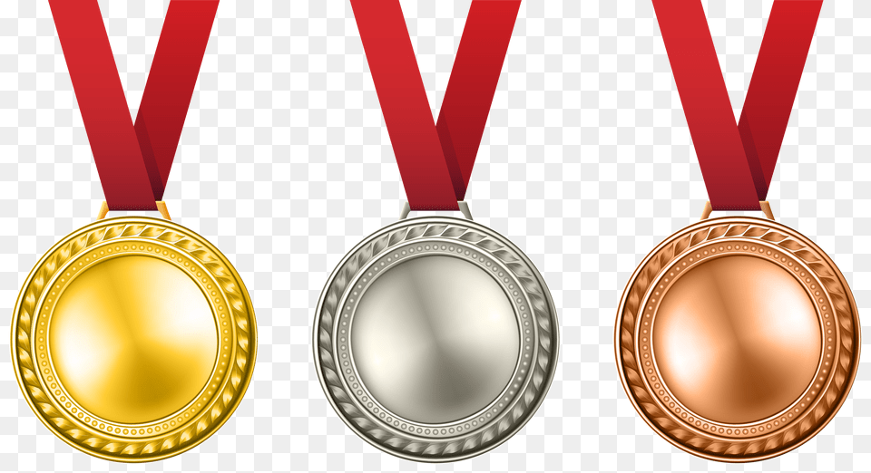 Gold Silver And Bronze Medals Photo Arts, Gold Medal, Trophy, Accessories, Jewelry Png