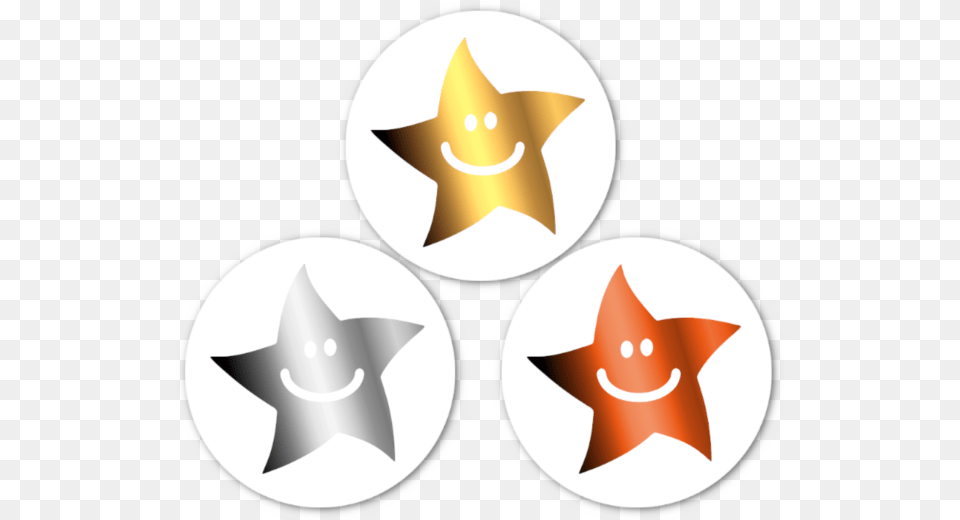 Gold Silver And Bronze Star Mini Stickers Sticker, Star Symbol, Symbol Png Image