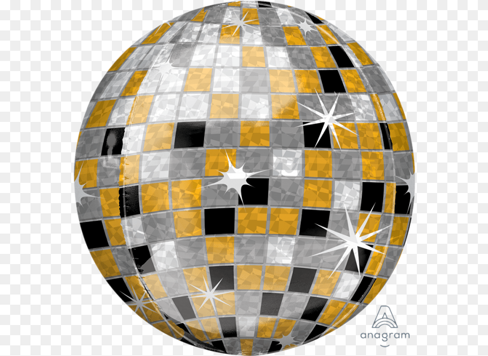 Gold Silver Black Disco Ball Elegant Birthday Balloon Bouquet, Sphere, Astronomy, Helmet, Outer Space Free Png Download