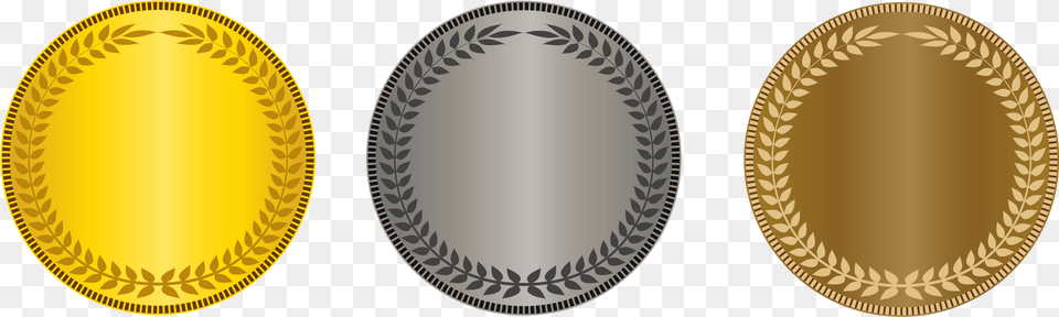 Gold Silver Bronze, Plate, Oval Free Png