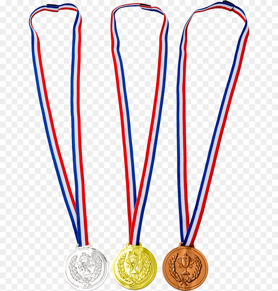 Gold Silver Bronze Medals 3pcs Large Gold Medal, Gold Medal, Trophy Png
