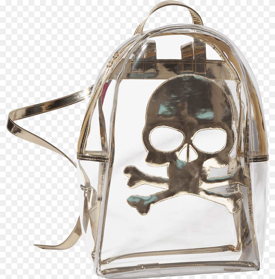 Gold Skull, Backpack, Bag, Accessories, Handbag Free Png Download