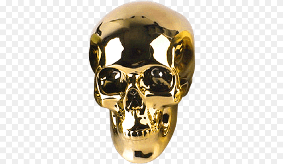 Gold Skull Gold Skull Money Box, Chandelier, Lamp Free Png Download