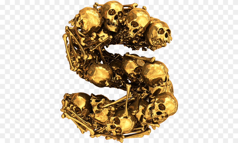 Gold Skull Skull, Treasure, Chandelier, Lamp Png Image
