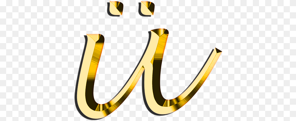 Gold Small Letter U, Text, Smoke Pipe, Symbol Png Image