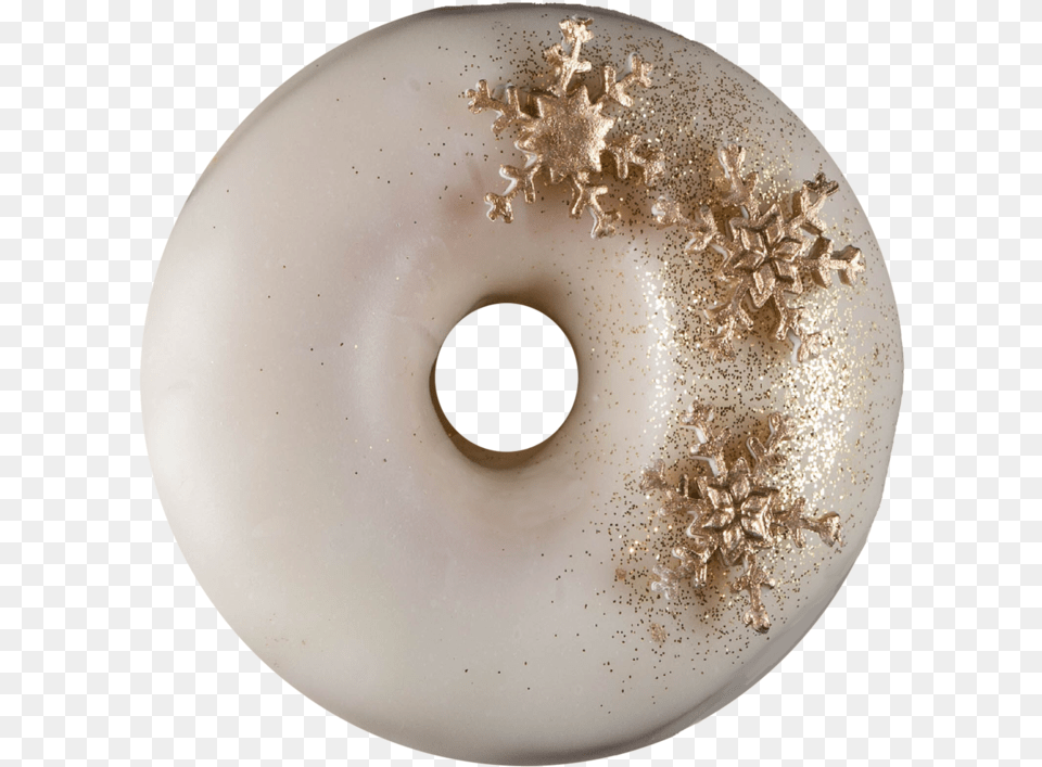 Gold Snowflake Circle, Plate, Food, Sweets, Bread Free Png Download