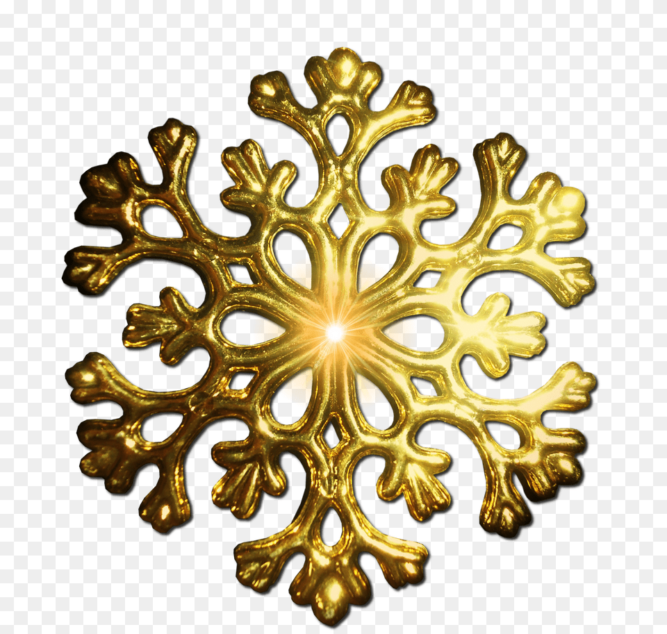 Gold Snowflake Clip Art Freeuse Gold Gold Snowflakes Transparent Free Png Download