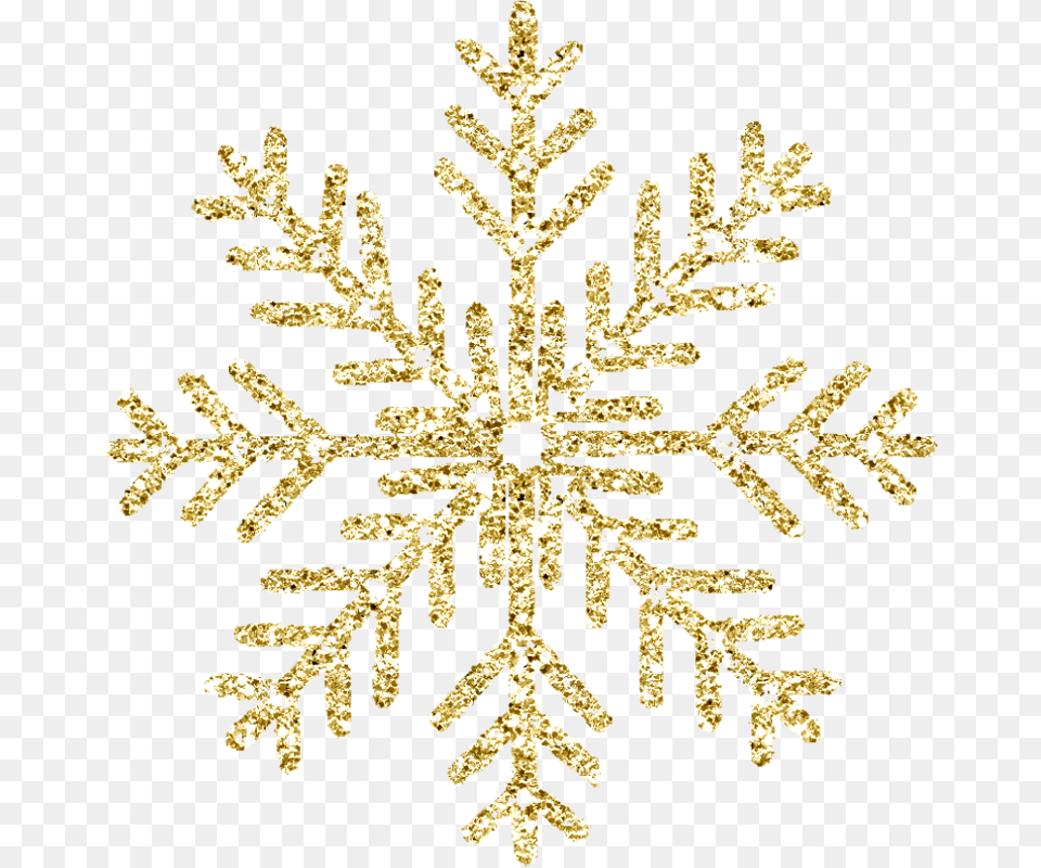 Gold Snowflake Clipart, Nature, Outdoors, Snow, Accessories Png Image