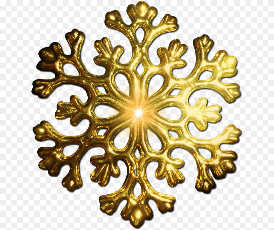 Gold Snowflake Clipart Vector Black And White Stock Gold Snowflake, Accessories, Jewelry, Brooch, Ornament Png Image