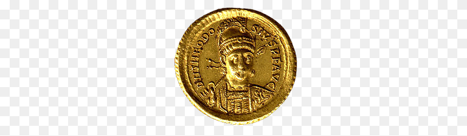 Gold Solidus Coin Of Theodosius Ii, Treasure Free Transparent Png