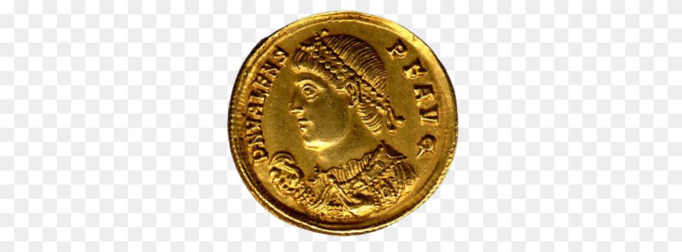 Gold Solidus Of Valens, Accessories, Coin, Jewelry, Locket Png
