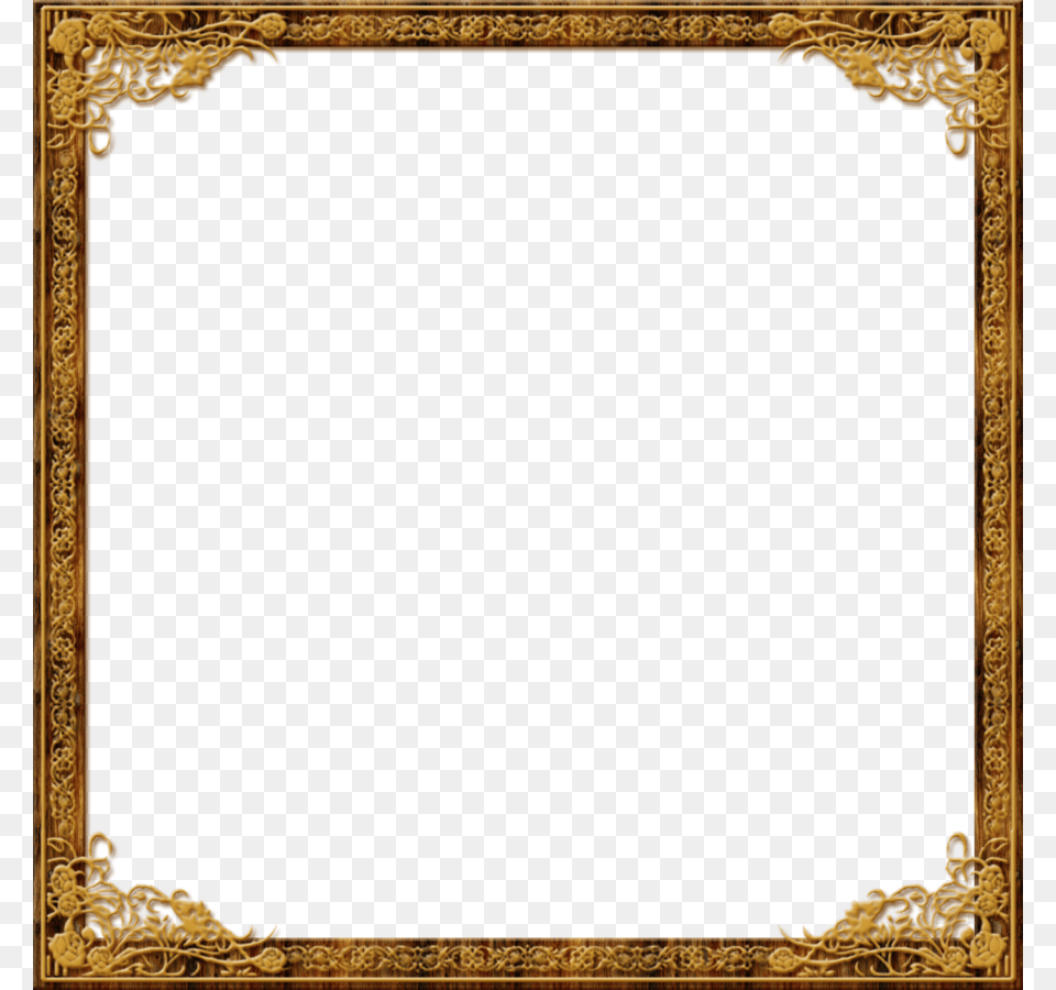 Gold Square Frame Golden Frame Border Blackboard, Home Decor Free Transparent Png