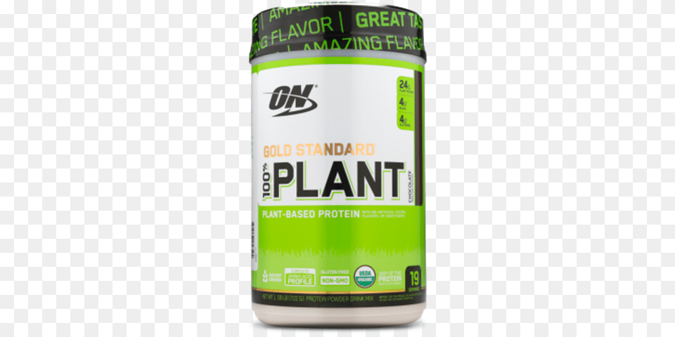 Gold Standard 100 Plant Based Protein By Optimum Nutrition Energy Drink, Can, Tin Png Image